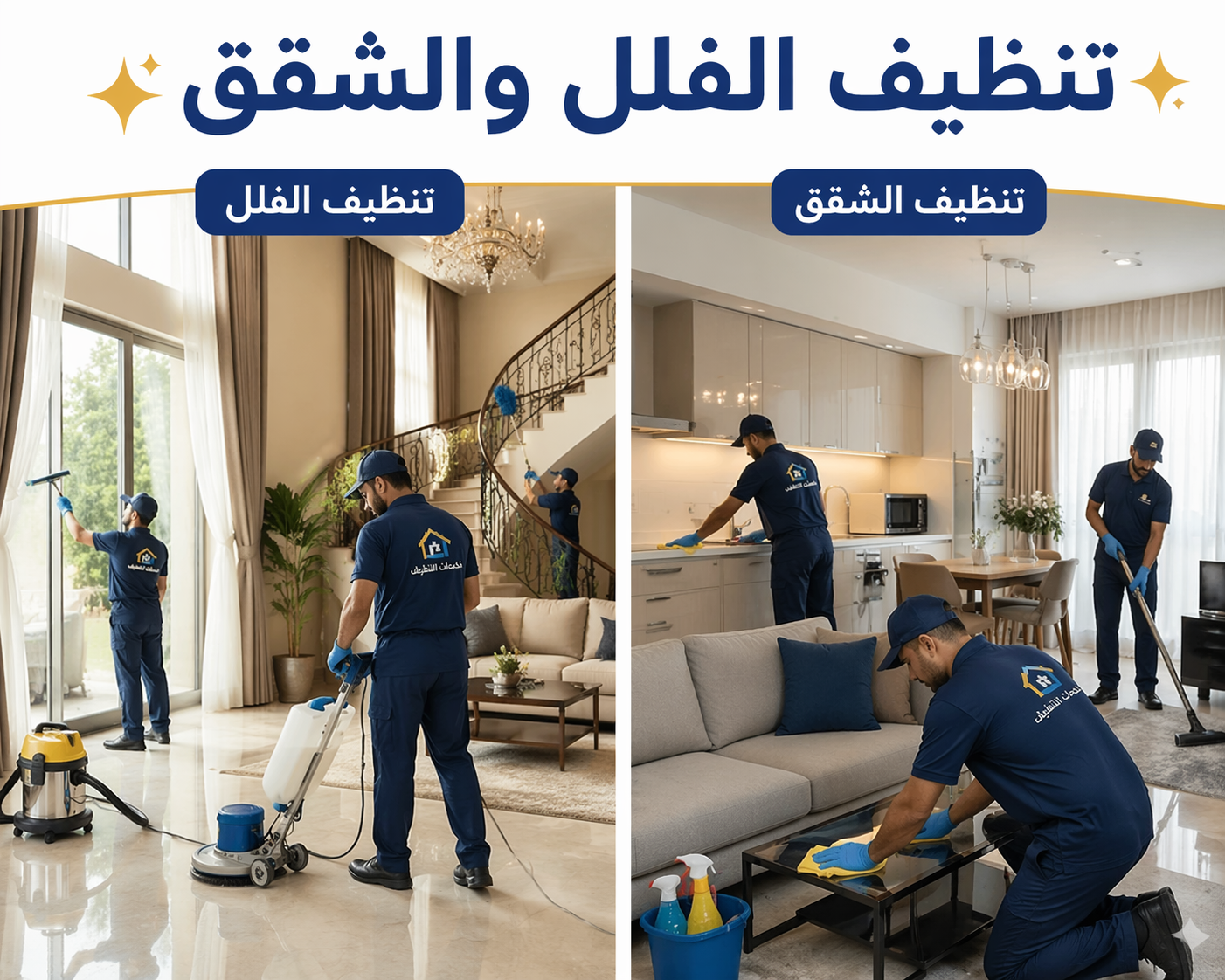تنظيف الفلل والشقق